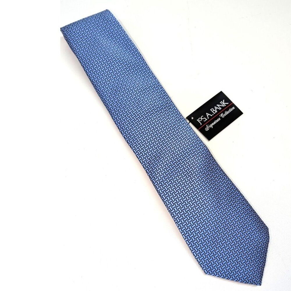 NWT Jos A Bank Basketweave Silk Necktie